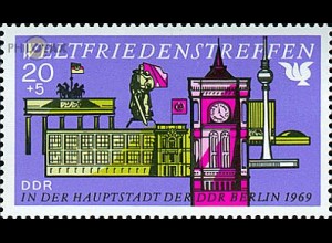 D,DDR Mi.Nr. 1479 Weltfriedenstreffen, Berliner Bauwerke (20+5)
