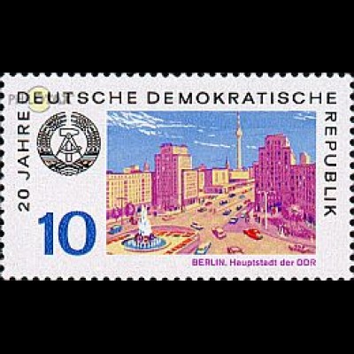 D,DDR Mi.Nr. 1506 20 Jahre DDR, Berlin, Blick vom Strausberger Platz (10)