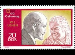 D,DDR Mi.Nr. 1558 100. Geb. Lenin, Lenin + Clara Zetkin (20)