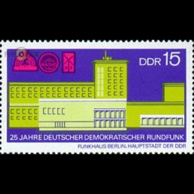 D,DDR Mi.Nr. 1574 Dt. Dem. Rundfunk, Funkhaus Berlin, Senderabzeichen (15)