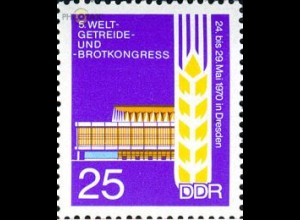 D,DDR Mi.Nr. 1576 Welt Getreide- + Brotkongress, Ähre, Kulturpalast Dresden (25)
