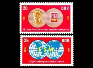 D,DDR Mi.Nr. 1577-78 FDGB + WGB (2 Werte)