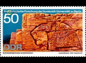 D,DDR Mi.Nr. 1590 Archäol. Forschung, Löwengott Apedemak (50)