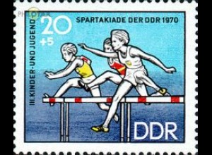 D,DDR Mi.Nr. 1595 Kinder- + Jugendspartakiade, Hürdenlauf (20+5)