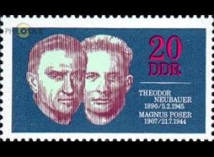 D,DDR Mi.Nr. 1603 Widerstandskämpfer Neubauer + Poser (20)
