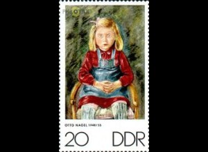 D,DDR Mi.Nr. 1608 Kunstwoche, Nael, Mädchenbildnis (20)