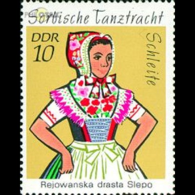 D,DDR Mi.Nr. 1668 Sorbische Trachten, Schleifer Tracht (10)