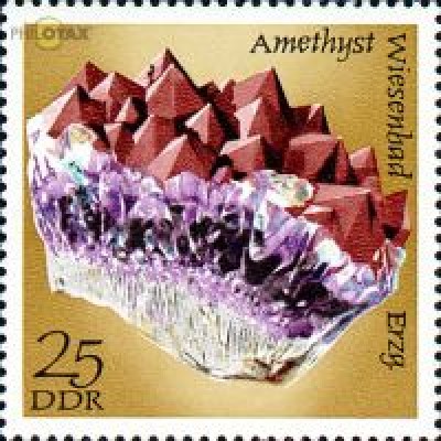 D,DDR Mi.Nr. 1740 Mineralien, Amethyst Erzgebirge (25)
