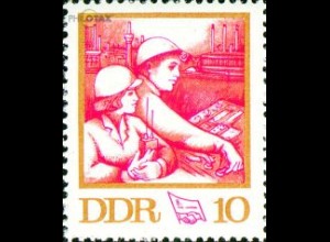 D,DDR Mi.Nr. 1761 FDGB, Arbeiter im Stahlwerk (10)