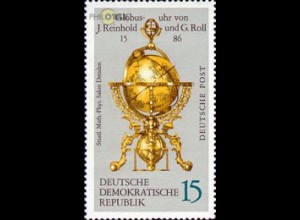 D,DDR Mi.Nr. 1794 Erd- und Himmelsgloben, Globusuhr von Reinhold + Roll (15)