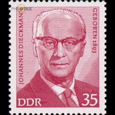 D,DDR Mi.Nr. 1819 Bedeutende Persönlichkeiten, Johannes Dieckmann (35)