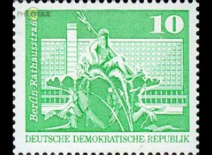 D,DDR Mi.Nr. 1843 Freim., Aufbau in DDR, Neptunbrunnen + Wohnaus Berlin (10)