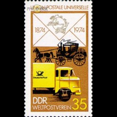 D,DDR Mi.Nr. 1987 100 Jahre UPU, Postauto + Postkutsche (35)