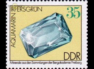 D,DDR Mi.Nr. 2010 Minerale, Aquamarin, Irfersgrün, Vogtland (35)