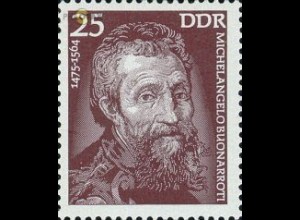 D,DDR Mi.Nr. 2028 Bedeutende Persönlichkeiten, Michelangelo (25)