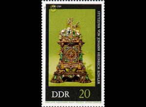 D,DDR Mi.Nr. 2058 Alte Uhren, Stutzuhr 1720 (20)