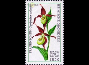 D,DDR Mi.Nr. 2140 Heimische Orchideen, Frauenschuh (50)