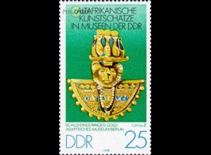 D,DDR Mi.Nr. 2333 Afrikan. Kunstschätze, Schild eines Ringes, Gold (25)