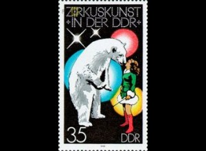 D,DDR Mi.Nr. 2367 Zirkuskunst in der DDR, Eisbärendressur (35)