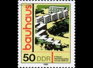 D,DDR Mi.Nr. 2512 bauhaus-stil, Gewerkschaftsschule Bernau (50)