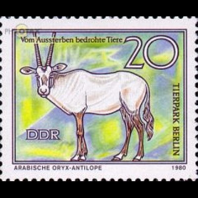 D,DDR Mi.Nr. 2525 Vom Aussterben bedrohte Tiere, Oryx Antilope (20)