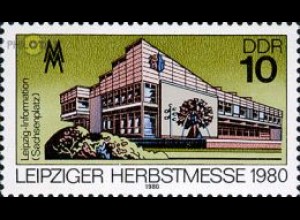 D,DDR Mi.Nr. 2539 Leipziger Herbstmesse 80, Leipzig-Info am Sachsenplatz (10)