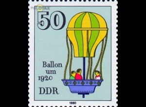 D,DDR Mi.Nr. 2571 Historisches Spielzeug, Verkehrsmittel, Ballon (50)
