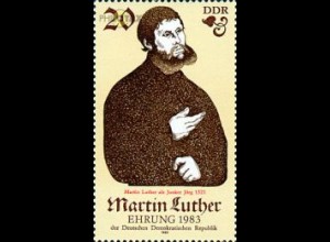 D,DDR Mi.Nr. 2755 Martin Luther, als Junker Jörg, von Lucas Cranach d.Ä. (20)