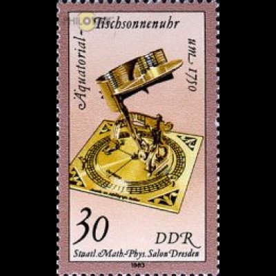 D,DDR Mi.Nr. 2799 Äquatorial Tischsonnenuhr um 1750 (30)