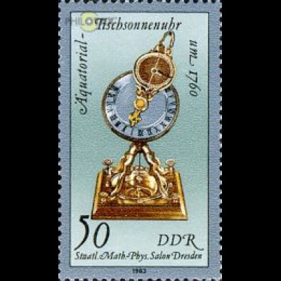 D,DDR Mi.Nr. 2800 Äquatorial Tischsonnenuhr um 1760 (50)