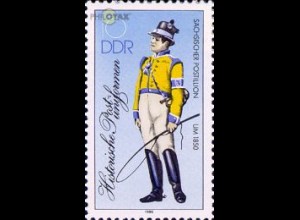 D,DDR Mi.Nr. 2997II Historische Postuniformen, Sächs. Postillion 1850 (10)