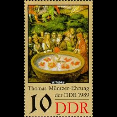 D,DDR Mi.Nr. 3270 Thomas Müntzer, Lebensbrunnen (10)