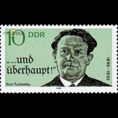 D,DDR Mi.Nr. 3321 Bedeutende Persönlichkeiten, Tucholsky, Schriftsteller (10)
