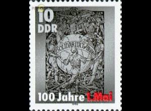 D,DDR Mi.Nr. 3322 Tag der Arbeit, Hist. Mai-Schmuckblatt um 1890 (10)