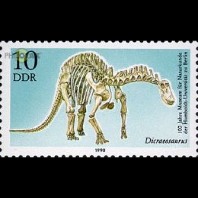D,DDR Mi.Nr. 3324 Naturkundemuseum Humboldt-Uni Berlin, Dinosaurier (10)