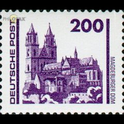 D,DDR Mi.Nr. 3351 Freim., Bauwerke, Dom, Magdeburg (200)