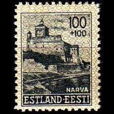 D, Estland Mi.Nr. 9 Freim. Wiederaufbau v. Estland,Hermannsfeste Narva (100+100)