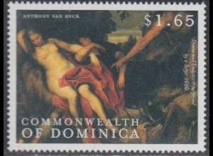 Dominica Mi.Nr. 2887 400.Geb.van Dyck, Satyr überrascht Diana + Endymion (1,65)