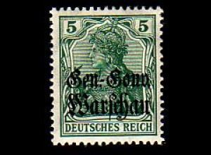 D,Polen Mi.Nr. 8 Dt. Reich Germania mit schw.Bdr.-Audr. Gen.Gouv.Warschau (5)