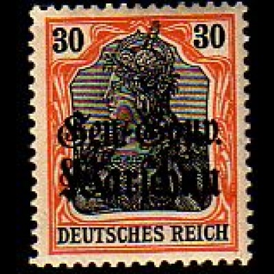 D,Polen Mi.Nr. 14 Dt. Reich Germania mit schw.Bdr.-Audr. Gen.Gouv.Warschau (30)