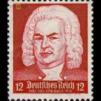 D,Dt.Reich Mi.Nr. 574 Schütz-, Bach-, Händel-Feier, Joh. Seb. Bach (12)