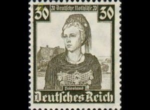 D,Dt.Reich Mi.Nr. 596 Nothilfe, Volkstrachten Friesland Föhr (30+20)