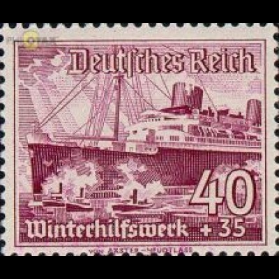 D,Dt.Reich Mi.Nr. 659 Winterhilfswerk Dampfer Europa (40+35)