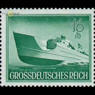 D,Dt.Reich Mi.Nr. 881y Heldengedenktag Schnellboot S 26-29 (16+10)