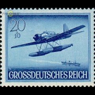 D,Dt.Reich Mi.Nr. 882y Heldengedenktag Seeaufklärer Arado Ar 196 (20+10)