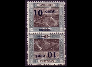 D, Saar Mi.Nr. 72 A Kdr III, Kehrdruckpaar, Saarschleife Mettlach