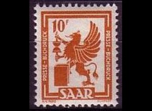 D, Saar, Mi.Nr. 279 Freim. Industr. Handel Landwirtschaft (Saar IV) (10 Fr)