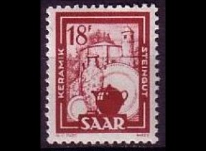 D, Saar, Mi.Nr. 282 Freim. Industr. Handel Landwirtschaft (Saar IV) (18 Fr)