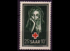 D, Saar, Mi.Nr. 304 Rotes Kreuz, Mutter mit Kind (25+10 Fr)