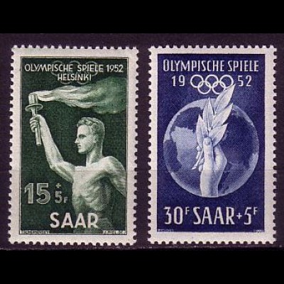D, Saar, Mi.Nr. 314-315 Olympia 1952 (2 Werte)